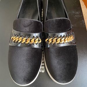 Black Binx Falabella Velvet Loafers 37 7